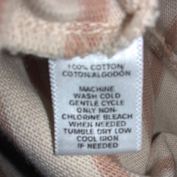 Loft striped top Sz XSP decorative back zipper sleeveless cotton - Picture 4 of 4